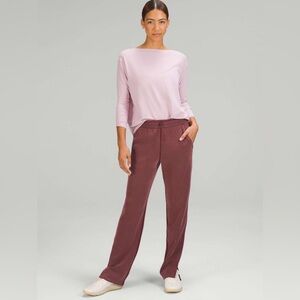 Lululemon Brushed Softstreme High-Rise Pant, Red Merlot, Size 6